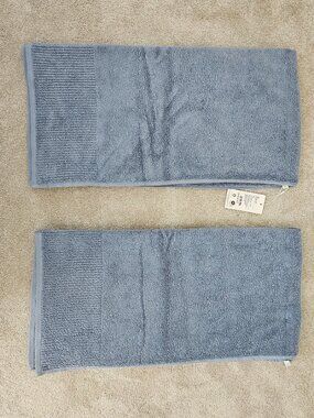 NWT Boll & Branch Turkish Ultra Plush Organic Cotton BAY Bath Towels - Set of 2